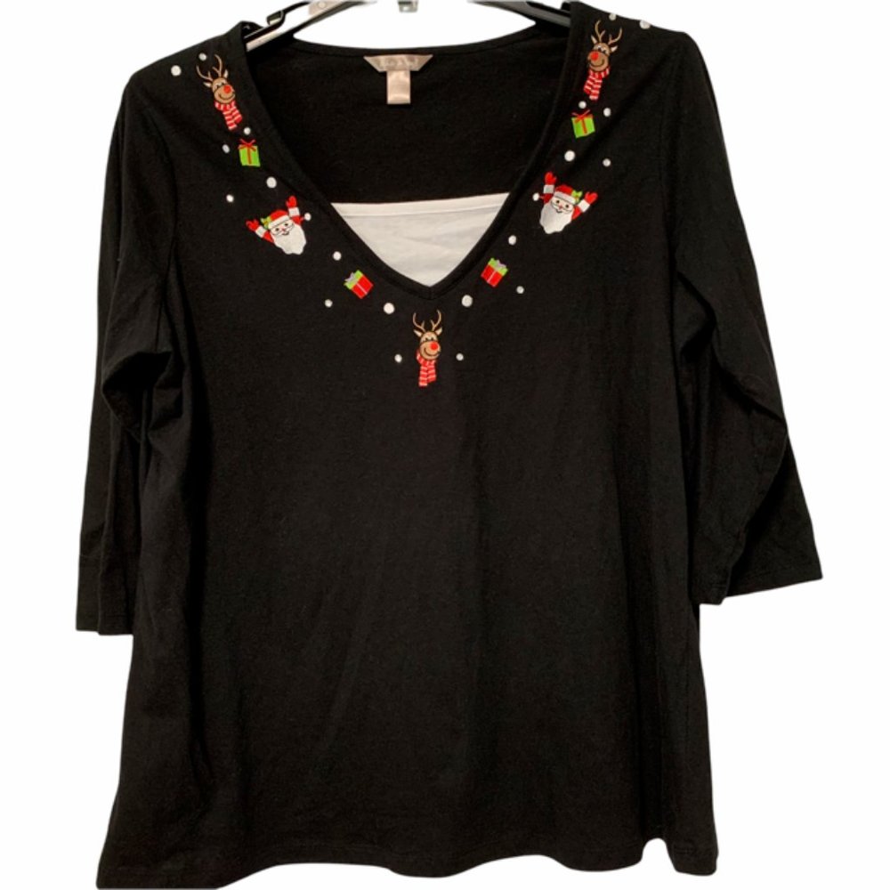 White Stag Santa Reindeer Package Shirt 2X